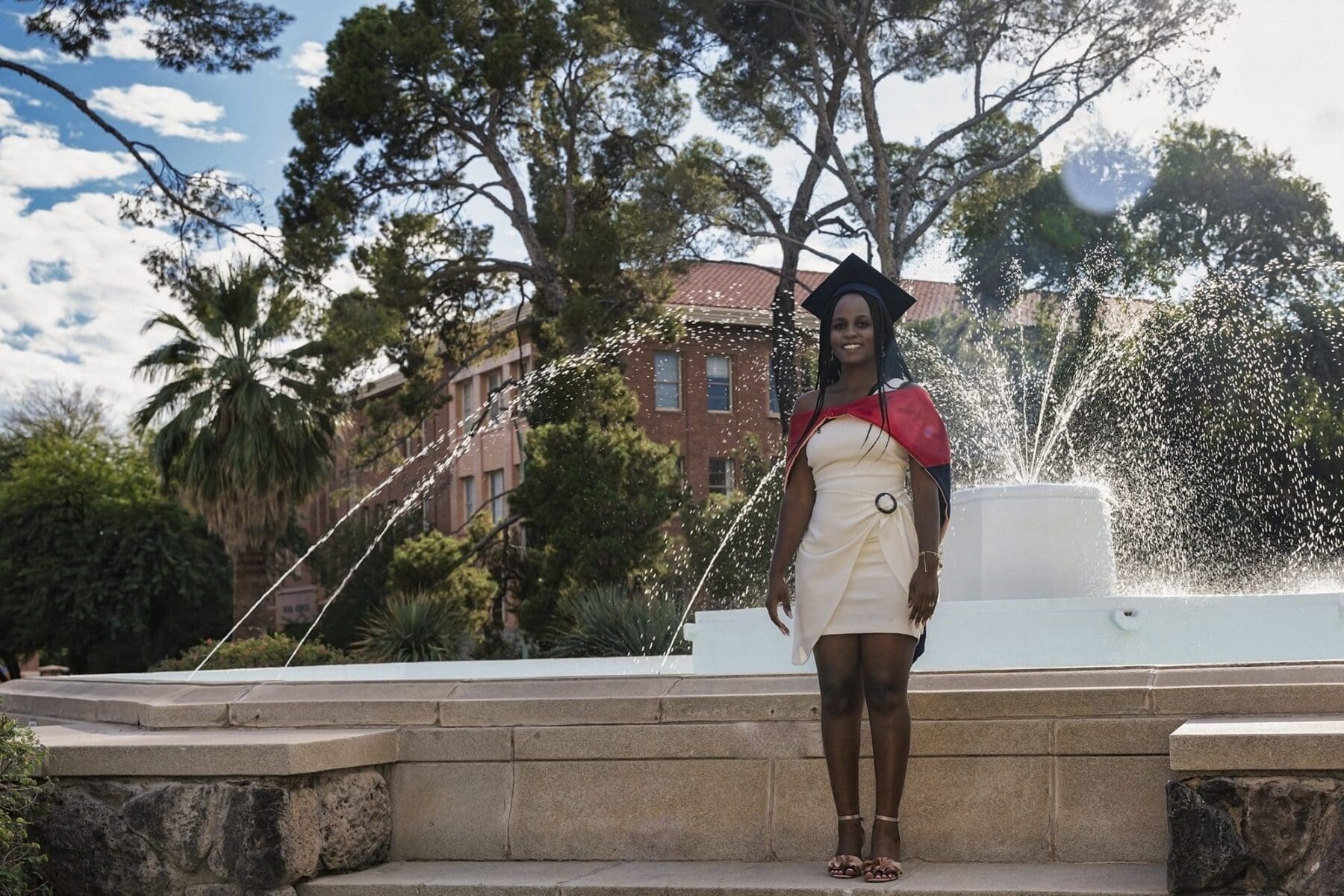 Graduation Portrait at the Fountain ΓÇö University of Arizona, Tucson, Arizona