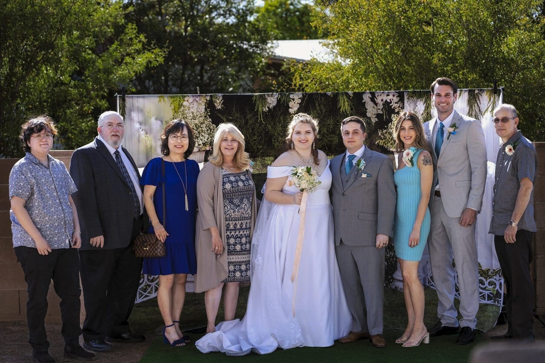 Wedding Couple With Group of Guests ΓÇö Tucson, Arizona