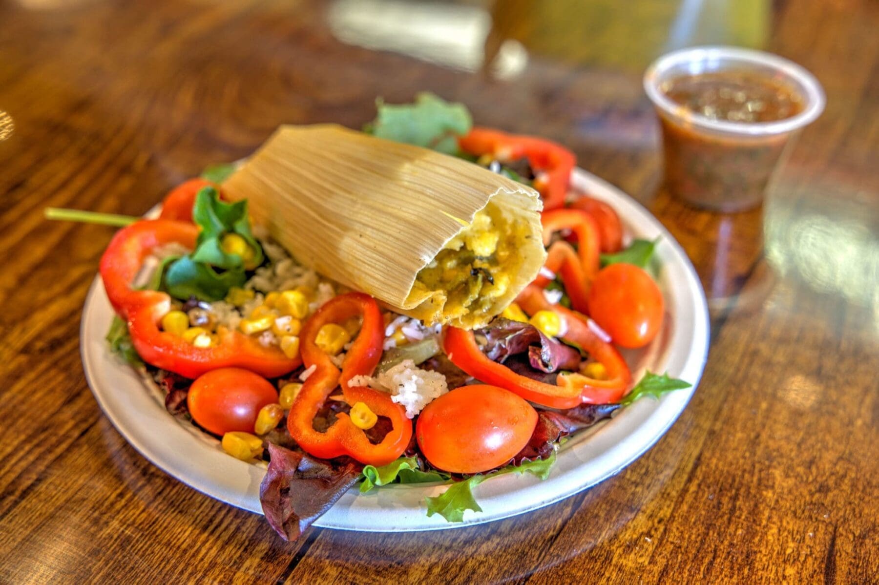 Tamale Salad With Fresh Vegetables ΓÇö Tucson, Arizona