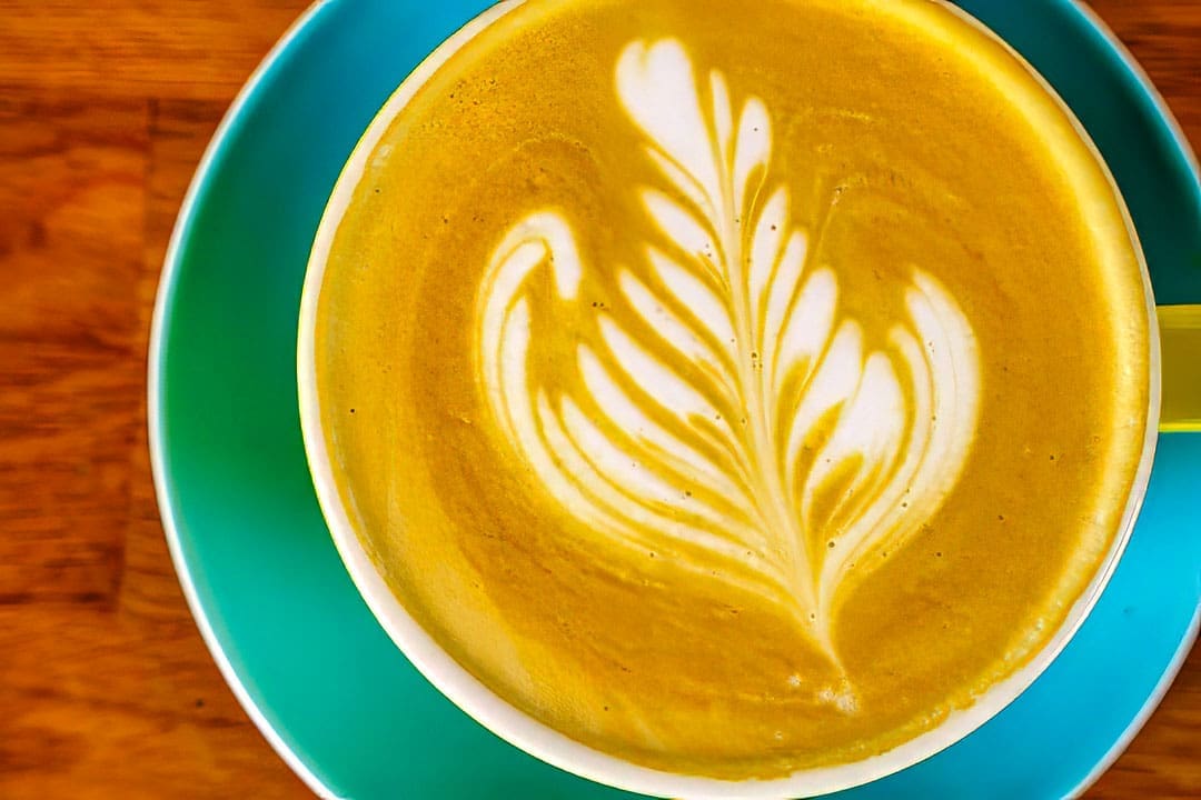 Latte photographed for the Snakes & Lattes Tucson cafe menu